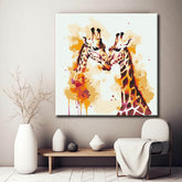 Painting by Numbers Loving Giraffes